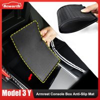 Armrest Box Anti-Slip Mat For Tesla Model 3 Y Console Cushion TPE Protective Pad for Central Console Auto Parts Car Accessories