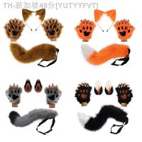 【hot】■✠❃  Kawaii Acessórios de Cabelo com Orelhas Fox Pelúcia Cauda Conjunto Pata Cosplay Yuan Secundário Personagens Anime Props Exposição Dres Partido