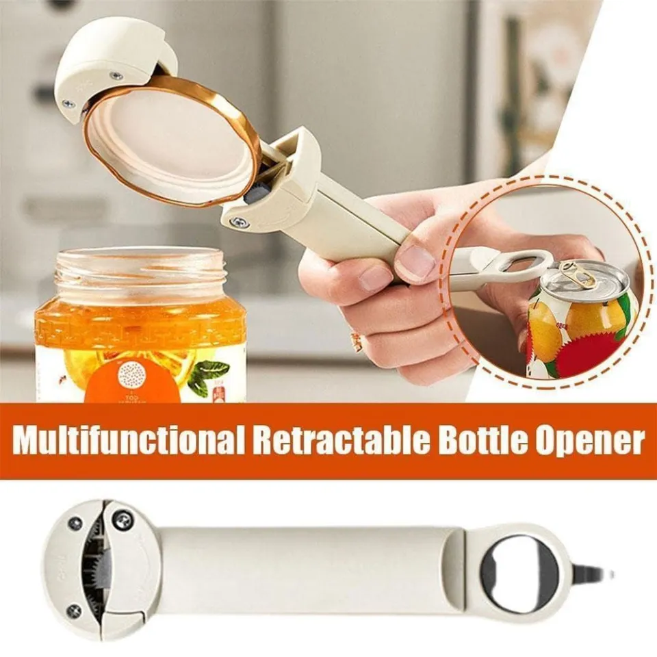 Adjustable Lid Multifunctional Retractable Bottle Opener Sta