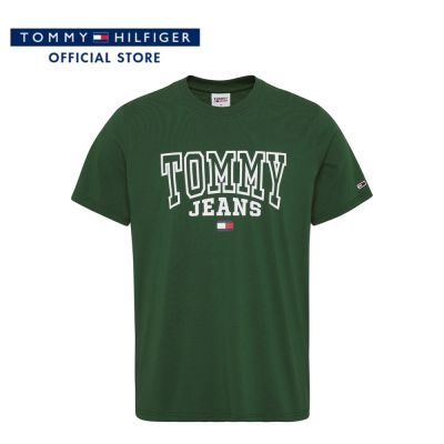 Tommy Hilfiger เสื้อยืดแขนสั้นผู้ชาย รุ่น DM0DM16831 L2M - สีเขียว