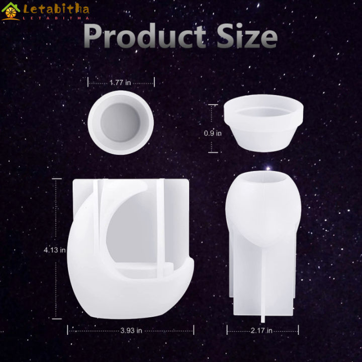 3d-แม่พิมพ์เชิงเทียนทำจากซิลิโคนทำจากเรซินอีพ็อกซี่เรซิ่นพระจันทร์เสี้ยวเทียนหล่อแม่พิมพ์เครื่องประดับของขวัญแสงเทียนมื้อค่ำ