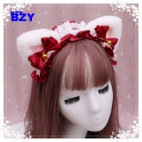 BZY แมวผมโลลิต้าอุปกรณ์เสริมตุ๊กตาแมว Lolita Headdress ลูกไม้โบว์คาดศีรษะ