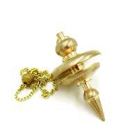 Brass Pendulo divinacion Healing pendulum Dowsing Wicca Balancing Pointed Cone Pendant Not Crystal