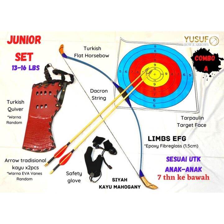 YUSUF Junior Archery Set for Kids Basic Package Memanah Anak Panah
