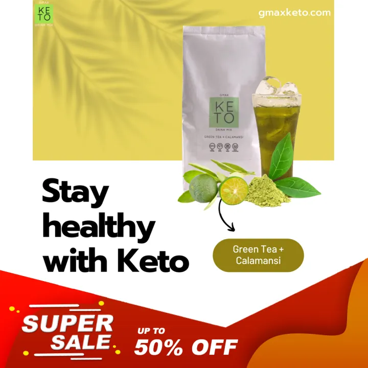 GMAX KETO DRINK MIX 1 KILO PACK MAKES 50 GLASSES Green Tea