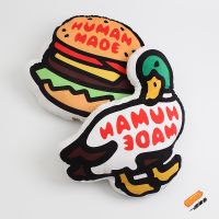 High Version HUMAN MADE New Burger Duck Doll Gift Ornament Crystal Velvet Pillow Cushion