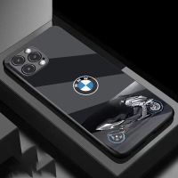 เคสสำหรับไอโฟนโทรศัพท์ BMW กันกระแทก14 /Pro/plus /Pro Max/ 13/12/11-กระจกป้องกัน