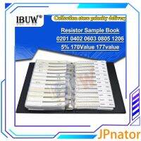 JPnator 4250ชิ้น8500ชิ้น8850ชิ้น0201 0402 0603 0805 1206ตัวต้านทานหนังสือตัวอย่าง Ibuw 5% SMD คละชุด10K 100K 1K 1R 220R 100R