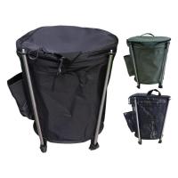 Camping Trash Can Collapsible Camping Bin Portable Yard Waste Bag with Zipper 20L Reusable Foldable Utility Container for Lawn Garden Outdoor and Camping smart
