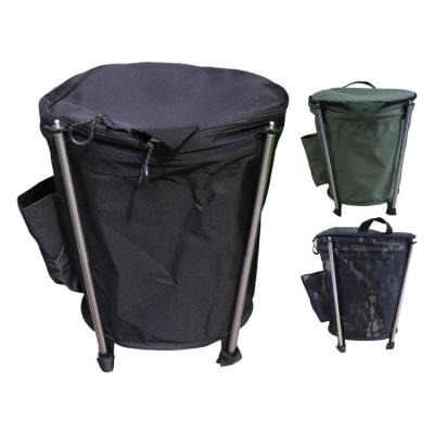 Camping Trash Can Collapsible Camping Bin Portable Yard Waste Bag with Zipper 20L Reusable Foldable Utility Container for Lawn Garden Outdoor and Camping enjoyment