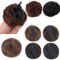 Women Lady Curly Synthetic Hair Donut Roller Bun Clip-on Hair Bun Hair Extensions Wig Claw Hair Bun Hairpiece