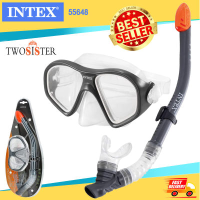 INTEX by Twosister หน้ากากดำน้ำ REEF RIDER SWIM SET แว่นตาดำน้ำ รุ่น 55648 สน็อกเกิล ดำน้ำ