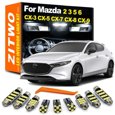 【CW】ZITWO LED Interior Light Bulb Kit For Mazda 2 3 5 6 CX-3 CX-5 CX-7 CX-8 CX-9 CX3 CX5 CX7 CX8 CX9 1996- 2017 2018 2019 2020 2021