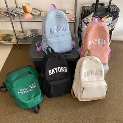 Backpack for Women Men Student Large Capacity Solid color Personality Multipurpose Casual Versatile Bags