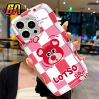 เคสด้านหลังป้องกันการกระแทกสำหรับ A17K OPPO A17 A12 A7ลายหมีเรโน4G A16K 4F เรโน่ A92 A16E A52 A72แฟชั่นลายการ์ตูนเจ้าหญิงน่ารักเป็นลอนใหญ่ลายหมีสตรอเบอร์รี่เคสนิ่มใส่โทรศัพท์