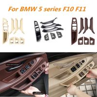 [HEMEO] สีแดงสีน้ำตาล LHD รถภายในประตู Handle สำหรับ BMW 5 Series F10 F11 520d 525d 530d 535i ด้านในดึงฝาครอบ51417225854