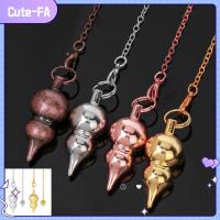 เครื่องประดับแฟชั่น CUTE-FA สีทองเงินโบราณทำจากทองแดงแบบกรวยเกลียวลูกตุ้มเรกิจี้ลูกตุ้มรักษา