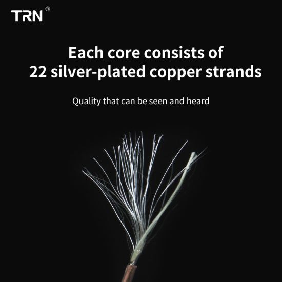 Trn t2 16 core silver plated hifi upgrade cable3.5 2.5mm plug mmcx 2pin - ảnh sản phẩm 5