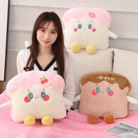 ZHUREBA ของขวัญสำหรับเด็กมาพร้อมกับของเล่นนุ่มเครื่องประดับของเล่น Boneka Mainan หมอนโซฟาเบาะเบาะผ้าหมอนขนมปังปิ้งตุ๊กตาไอศครีมของเล่นตุ๊กตาขนมปัง