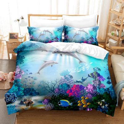 【hot】✸ Bed Set With Pool Print King Duvet Cover Sea Beach Printed
