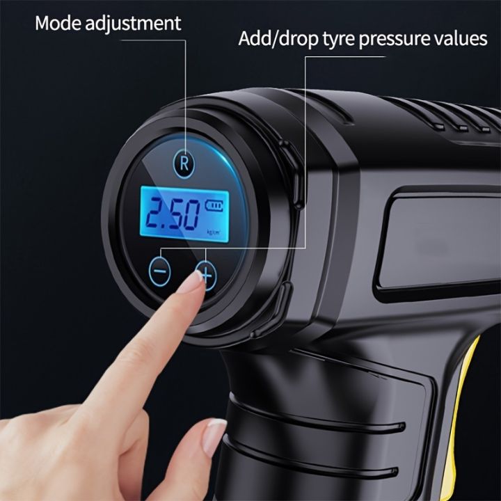 120w-car-air-pump-wired-wireless-inflatable-pump-portable-compressor-digital-rechargeable-car-automatic-tire-inflator-equipment