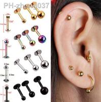 5Pcs/lot 16G 18G Tragus Helix Bar 3-4mm Ball Stainless Steel Labret Lip Bar Rings Stud Cartilage Ear Piercing Body Jewelry