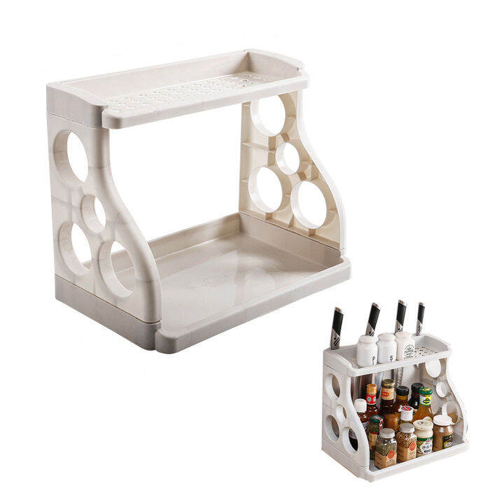 Kitchen Accessories Storage Holder Seasoning Dish Rack Household