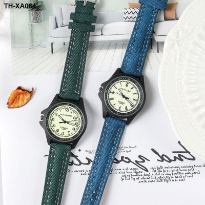 Travel luminous cowboy design mens and womens watch ins han edition tide student contracted sen couples