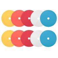 10Pack Flat Disc Markers Non-Slip Spots Markers Football Basketball Sports Speed Agility Training Markers