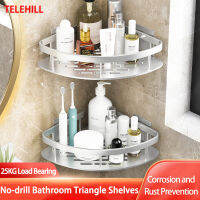 ชั้นวางของในห้องน้ำ No-Drill Wall Mount Corner Triangle Shelf Shower Storage Rack Holder For Shampoo Organizer Bathroom Accessories