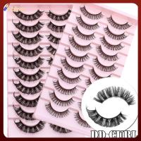 RIBHVU 10 Pairs ต่อขนตา ขนตา10-23mm ปุยธรรมชาติ ขนตาขดรัสเซีย DD Curl 3D มิงค์ ขนตาปลอม