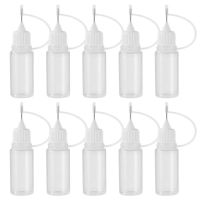 【YF】 ULTNICE 10Pcs 10ml Needle Tip Glue Bottles Liquid Applicator Empty for Home Workplace (White)