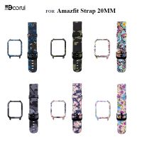 BOORUI dla Amazfit Strap Case Cover Protector dla Xiaomi Huami Amazfit Bip Strap 20mm drukowanie miękki silikonowy pasek