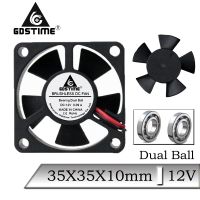 1 pcs Gdstime DC 12V 35x35x10mm 35mm Mini Brushless Axial Dual Ball Bearing Heatsink Cooling Fan 3510B 3.5cm 3D Printer Cooler