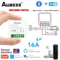 10/16A Tuya Wifi Bluetooth MINI Smart Switch Support 2-way Control Power Monitor Smart Life Control Works With Alexa Google Home