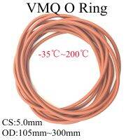 【CW】 10pcs Superior VMQ O Ring Seal Gasket Thickness CS5.0mm OD105 300mm Silicone Insulated Waterproof Washer Round Shape Nontoxic