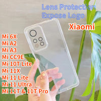 เคสป้องกันเลนส์ RTY สำหรับ Xiaomi 11 Lite Xiaomi 11 Ultra Xiaomi 11T 11T 11T Pro Xiaomi 11X Xiaomi CC9E Xiaomi 6X Xiaomi A2 Xiaomi A3 Xiaomi 10T Lite บางเฉียบปิดหลังหรูหราโลโก้ซิลิโคนกันกระแทกเคส