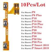 bzju m 10pcs/lot Power Volume Switch Ribbon For Huawei P Smart 2018 2019 ON OFF Button Key Flex for Huawei P9 10 20 30 lite pro plus