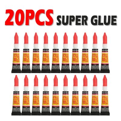 【CW】 20pcs Super Glue Wood Rubber Metal Glass Cyanoacrylate Adhesive Stationery Store Gel 502 Instant Leather