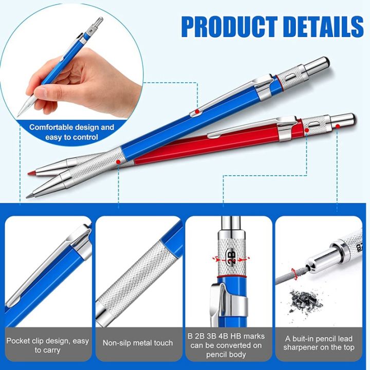 2-soldering-pens-with-48-refills-mechanical-pencil-metal-welding-markers-for-pipe-welder-structure-woodworking