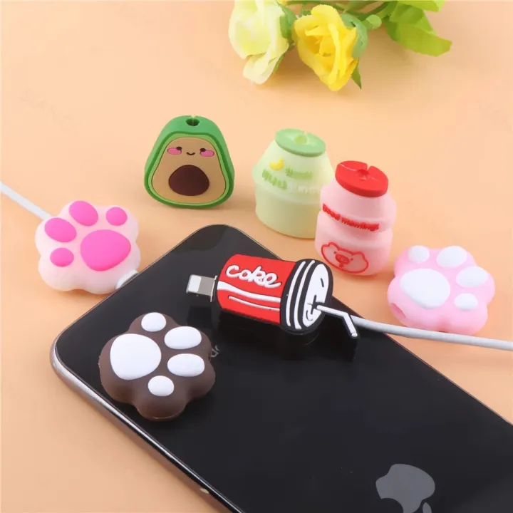 Silicone Cable Protector Cartoon Cover for Cell Phone Cable Organizer