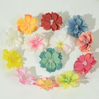 【CC】 10/100pcs Artificial Silk Heads Wedding Decoration Handwork Garland Accessories Fake