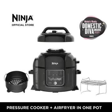 Ninja 4 Quart Air Fryer with Reheat & Dehydrate, Black/Silver, AF100WM