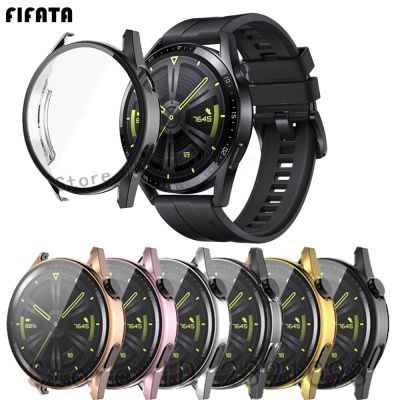 Full Screen Protector For Huawei Watch GT3 case Protective Cover For Huawei Watch GT 3 42mm 46mm shell bumper чехол accessories Cases Cases