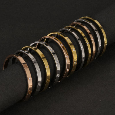 XUANHUA Stainless Steel Cuff Bracelets Bangles For Women Fashion Jewelry Charm Jewelry Accessories Crystal Bracelet loves