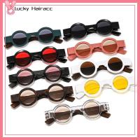 LUCKY HAIRACC แฟชั่นสำหรับผู้หญิง ได้รับความนิยมใน INS ผู้หญิงผู้ชาย ที่ UV400 แว่นกันแดดกลมเล็ก หมุดย้ำ พังค์เฉดสี แว่นตากันแดดสำหรับผู้หญิง