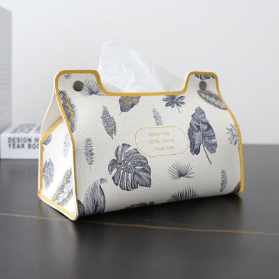 NEW PU Leather Paper Towel Container Facial Napkin Bag Holder Home Desktop Organizer Car Tissue Holder Napkin Holder Wipes Box