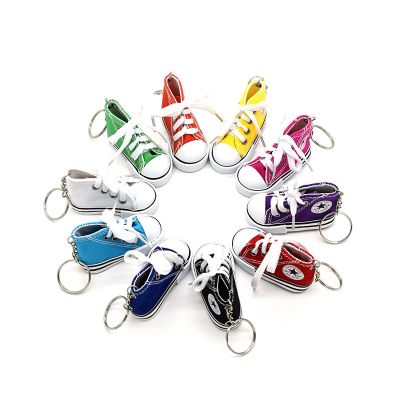 3d keychain mini sneakers Tennis Shoe Keychain Cute Mini Sport Shoes Pendant Keyrings Car Simulation Trinket Bag Key Holder Key Chains