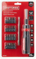 CRAFTSMAN Ratcheting Screwdriver Set, 26-Piece (CMHT68001)