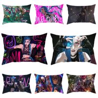 【hot】◕ஐ∈ Hot Game Arcane of Pillowcase Anime Vi Jinx Sofa Car Cushion Cover 30x50/40x60/50x70